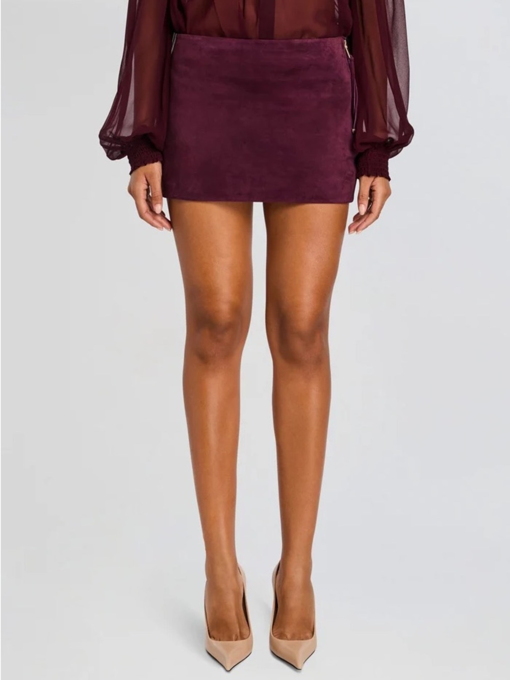 Retrofete VALERIE SUEDE LEATHER SKIRT NWT